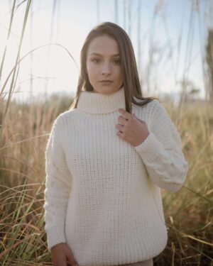 High Neck Knit Sweater