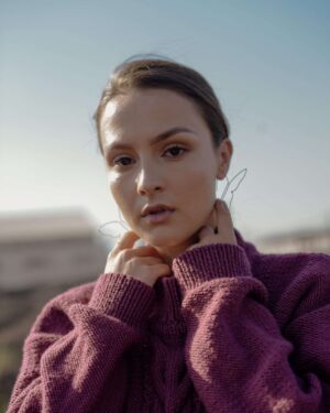 Oversized Braided Knit Sweater