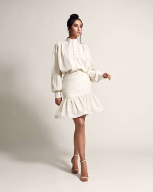 Scater skirt with stripes