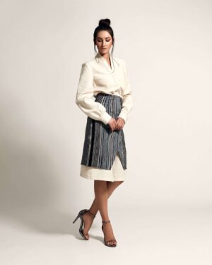 Short skirt in multicolored pattern