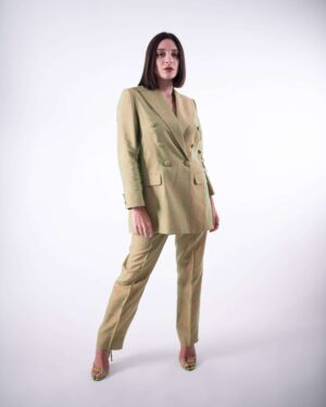 Reflective hazel oversized blazer